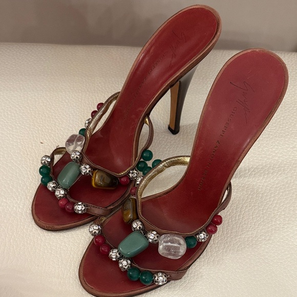 Giuseppe Zanotti Shoes - Giuseppe Zanotti Multicolor Beaded Heels